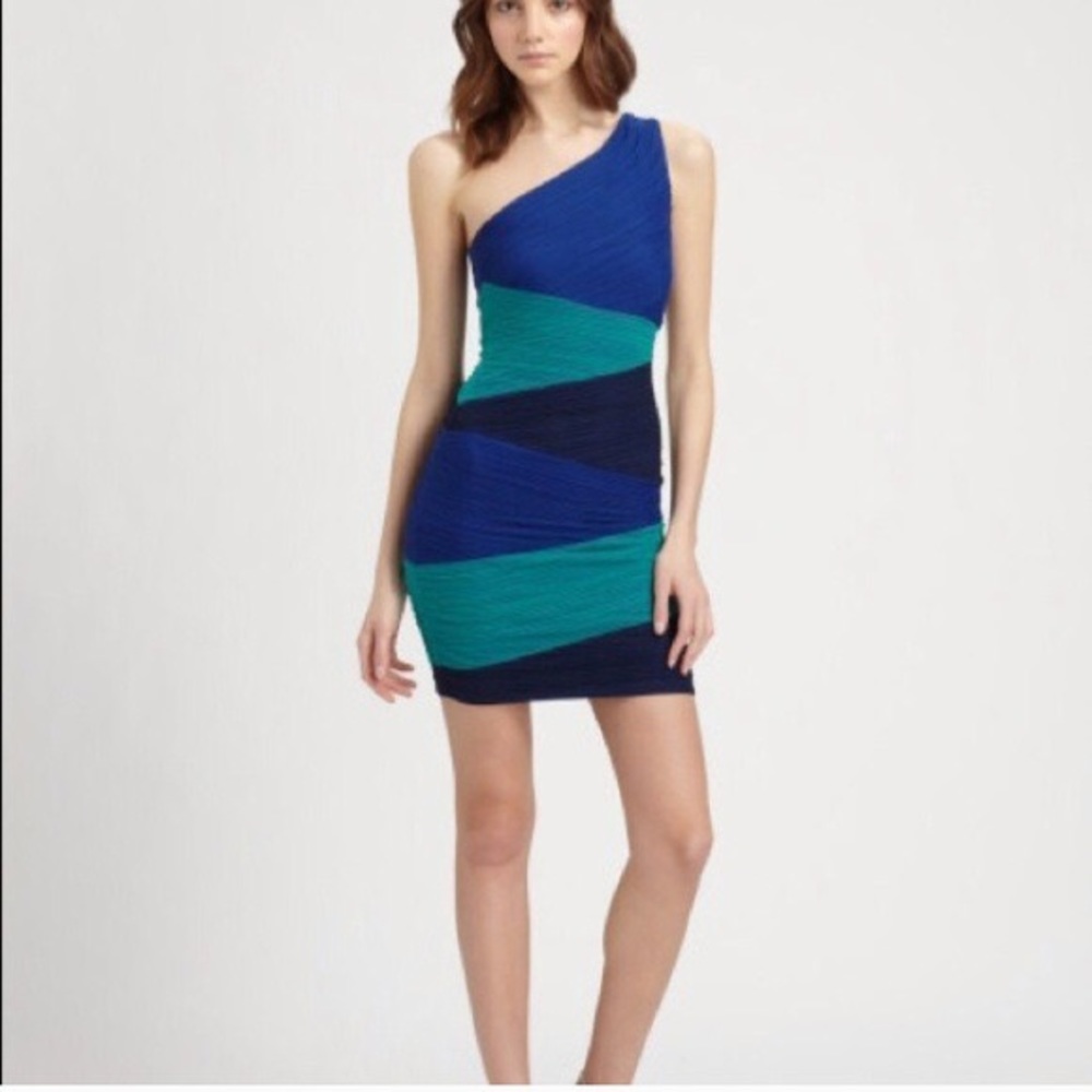 BCBGMAXAZRIA One Shoulder Kira Dress Size Small